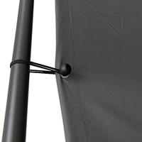 VidaXL Prieel 4x4 m 180 g/m² stof en staal antracietkleurig - thumbnail