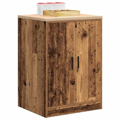 Garagekast 60x51x85 cm massief grenenhout oud hout