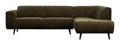 WOOOD Hoekbank 'Statement' Rechts, Rib, kleur Warm Groen