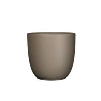 Bloempot Pot rond es/9 tusca 9 x 10 cm taupe mat Mica - Mica decorations - thumbnail