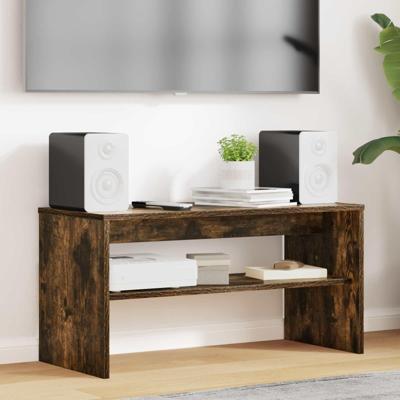 TV-kast Gerookt eiken 80 x 35 x 40 cm Bewerkt hout