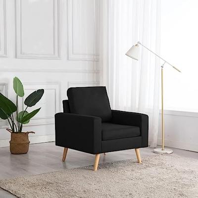 VidaXL Fauteuil stof zwart VidaXL Fauteuil stof zwart