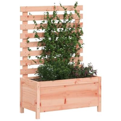 VidaXL Plantenbak met rek 79x39,5x114 cm massief douglashout