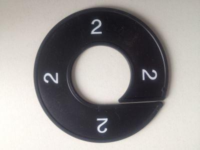 Maatring 9cm zwart/wit 2