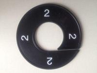 Maatring 9cm zwart/wit 2 - thumbnail