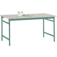 Manuflex BB3011.0001 Bijzettafel basis stationair met melamine tafelblad in grijs-groen HF 0001, bxdxh: 1000 x 600 x 780 mm Grijs, Groen - thumbnail