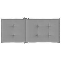 VidaXL Tuinstoelkussens rugleuning 2 st 120x50x3 cm stof grijs - thumbnail