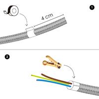 ROL 10 Meter strijkijzersnoer JUTE 3X0.75mm - thumbnail