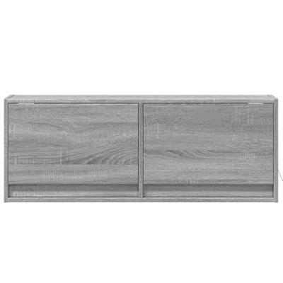 Tv-wandmeubel met LED-verlichting 100x31x35 cm grijs sonoma