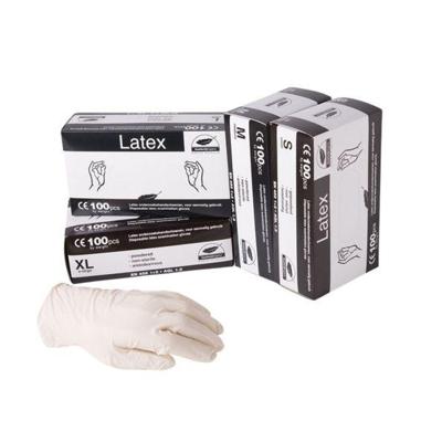 Handschoen - Latex Wit Small Gepoederd - 100 stuks