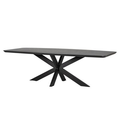 Richmond Deens Ovale Eettafel 'Bonvoy' Eiken, 235 x 100cm, kleur Zwart Richmond Deens Ovale Eettafel 'Bonvoy' Eiken, 235 x 100cm, kleur Zwart