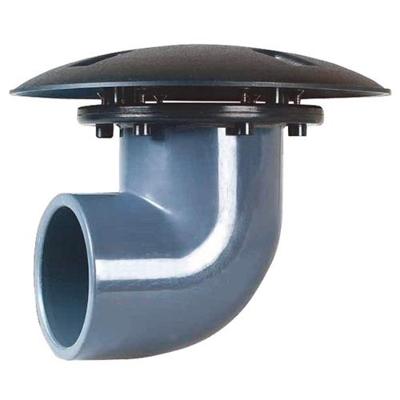 RTF Bodemdrain/Wanddoorvoer 90° 63mm - Efficiënte Watercirculatie voor Heldere Vijvers - Duurzaam PVC