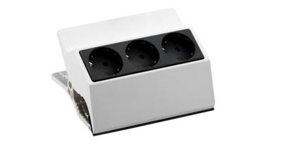 BACHMANN PEGGY klem stekkerdoos 3x geaard contact, wit, 3 m BACHMANN PEGGY klem stekkerdoos 3x geaard contact, wit, 3 m