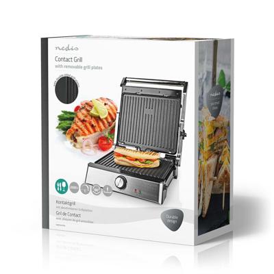 Nedis Contact Grill | 2000 W | 29 x 23 cm | 1 stuks - KAGR151FSR KAGR151FSR