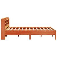 Bedframe zonder matras massief grenenhout wasbruin 150x200 cm - thumbnail