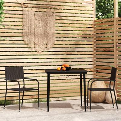 3-delige Tuinset zwart