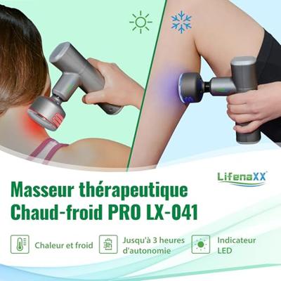 Lifenaxx LX-041 Massage-apparaat Zwart, Zilver (mat)