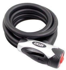 Simson kabelslot regular xl - 10x150cm - zwart - geen art - fiets