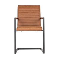 WOOOD Eetkamerstoel 'Bas' kleur Cognac - thumbnail