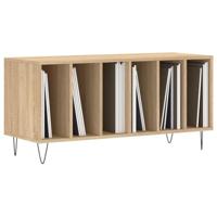 Platenkast 100x38x48 cm bewerkt hout sonoma eikenkleurig - thumbnail