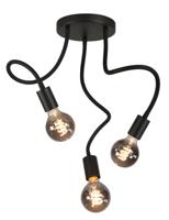 Highlight Plafondlamp Flex 3 lichts 50 cm E27 zwart - thumbnail