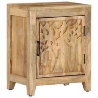 Nachtkastje 40x30x50 cm massief mangohout - thumbnail
