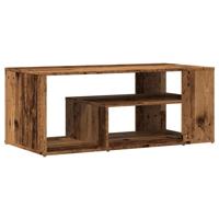 Salontafel 100x50x40 cm bewerkt hout oud houtkleurig - thumbnail