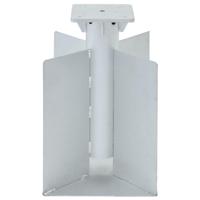 VidaXL Parasolvoet voor in de grond 27,5x27,5x45 cm staal zilverkleur - thumbnail