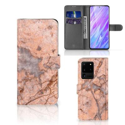 Samsung Galaxy S20 Ultra | Bookcase | Marmer Oranje