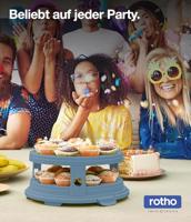 Rotho fresh taartdoos xl + cupcake-houders 35.5x34.5x26 cm horizon blauw/transparant - thumbnail