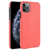 Voor iPhone 11 Pro schokbestendige krokodil textuur PC + PU case (rood) - thumbnail