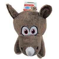 Hondenknuffel Henny Neushoorn L 40 centimeter Taupe - thumbnail