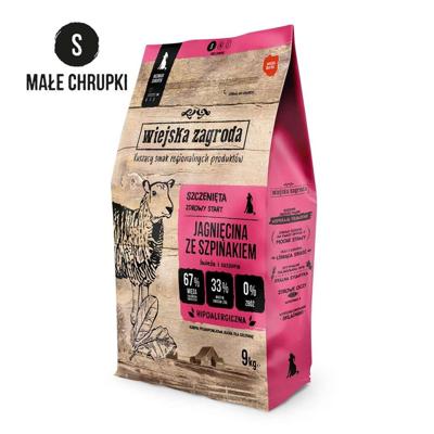 COUNTRY FARM Lamsvlees met spinazie S - droogvoer voor puppy's - 9kg