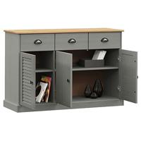 Dressoir met lades VIGO 113x40x75 cm massief grenenhout grijs - thumbnail