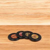 OOTB Koelkastmagneten lp 4,2x4,2cm set van 4 - thumbnail