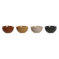 Kom Home ESPRIT Beige Grijs Mosterd Terra cotta Keramiek Scandi 480 ml 14 x 14 x 7,5 cm (4 Stuks) - thumbnail