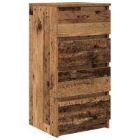 Dressoir 37,5x35x76 cm bewerkt hout oud houtkleurig - thumbnail
