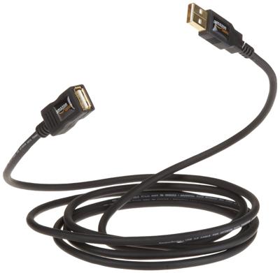 Amazon Basics USB-A 2.0-verlengkabel, geschikt voor printer, muis of toetsenbord, mannelijk naar vrouwelijk, overdrachtssnelheid 480 Mbps, 2 m, zwart