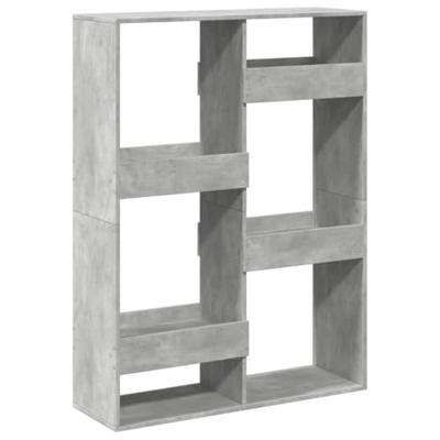 Boekenkast 100x33x135 cm bewerkt hout betongrijs