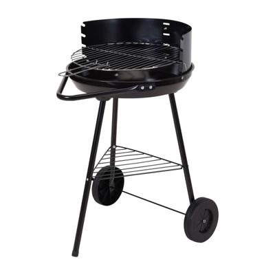 BBQ barbecue op wielen half open zwart BBQ barbecue op wielen half open zwart
