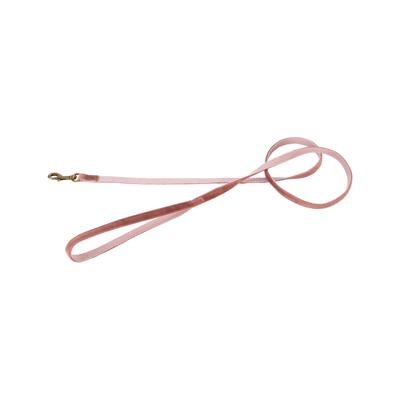 Designed by Lotte Velura - Hondenriem - Fluweel - Roze - 120cmx20mm
