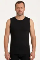 Heren mouwloos shirt katoen Extra lang - Shirt zonder mouwen - wit en zwart Ondershirt - thumbnail