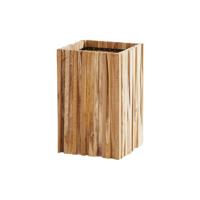 Plantenbak Miguel vierkant medium teak 45 x 45 cm. (H 70cm.) | 4 Seasons Outdoor - thumbnail