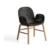 Kave Home Alipa tuinstoel met arm Donkergrijs - thumbnail