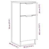 Schoenenkast 29,5x35x100,5 cm bewerkt hout artisanaal eiken - thumbnail