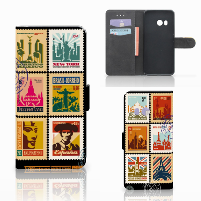 HTC U11 Flip Cover Postzegels