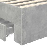 Bedframe met hoofdeinde Beton Grijs 90 x 190 cm Bewerkt hout - thumbnail