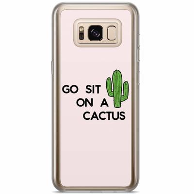 Samsung Galaxy S8 Plus siliconen hoesje - Go sit on a cactus Samsung Galaxy S8 Plus siliconen hoesje - Go sit on a cactus