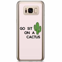 Samsung Galaxy S8 Plus siliconen hoesje - Go sit on a cactus - thumbnail