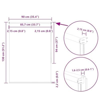 Rolgordijn verduisterend 90x130cm stofbreedte 85,7 cm polyester